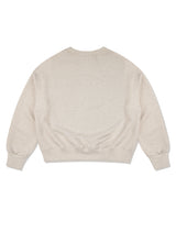 Women's Crop Bear Friends Embo Embroidery Sweatshirt OatmealNavy(FCB3TS355W)