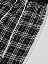 CHECK TRACK PANTS - BLACK/WHITE (4623312257142)