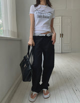 オビレタリングパンツ/Obi Lettering Pants (2color)