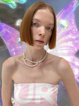 Two ways pearl necklace