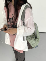 カマン配色ジッパースポーティバックパック/Kaman Contrast Zipper Sporty Backpack