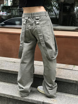 オーバーオールスタイルコットンパンツ