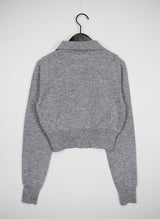 カシミアニットジップアップ / Cashmere knit zip-up (3color)