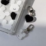 モチラビットハートキーリング / Mochi rabbit heart key ring