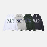 オーバーサイズフィットプレミアムNYCデュアルペーパーフーディー