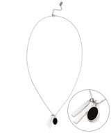 ダブルバーペンダントネックレス / Onyx Double Bar Pendant Necklace