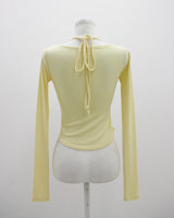 ラップストリングコルゲーテッドTシャツ / Wrap string corrugated T-shirt (4color)