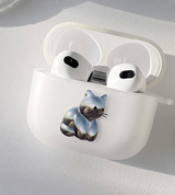 シルバーキャットAirPodsケース / Silver Cat AirPod Case