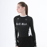 へルガールライントップ/0 5 hell girl line top - BLACK