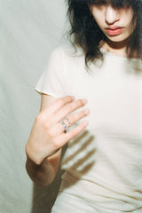 RHOMBUS CARVED RING (THICK/GOLD)