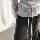 Yat Cat Sand Washed Maxi Denim Long Skirt