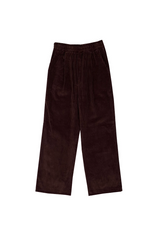 Corduroy Pintuck Band Pants  (brown)