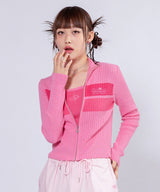 ナッシュニットジップアップジャンパー / NASH KNIT ZIP-UP JUMPER _ PINK