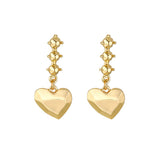 Heart gemstone drop earrings (6567590559862)