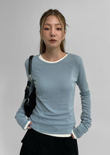 [MADE] Elysie Round Long Sleeve Tee