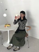 ラッシュバックスリットロングスカート