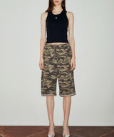 ロゴパッチスウェットショーツ / LOGO PATCH SWEAT-SHORTS (CAMOUFLAGE)