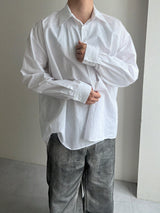 back button slit shirt(2colors)