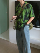 Tension Mold Hawaiian Short Sleeve Shirt (2color)