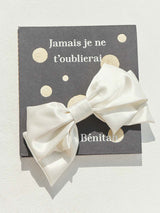 Simple Satin Ribbon Hair Pin (6611538837622)