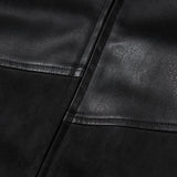 セミオーバーフィットブレンディングレザージャケット/Semi Overfit Blending Leather Suede Jacket J16 Black (6604005179510)