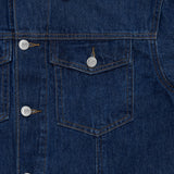 ルーズフィットバックレーベルポイントダークデニムジャケット/LOOSE FIT BACK LABEL POINT DARK DENIM JACKET [17707]