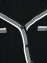 ダイアゴナルボタンニットカーディガン / Diagonal Button Knit Cardigan