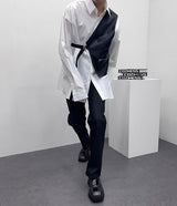 レイヤードレザーベスト / NB Layered Leather Vest