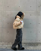 Oval cargo denim pants