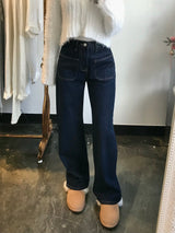 ワイドフィットデニムパンツ/WIDE FIT DARK BLUE DENIM PANTS [17790]