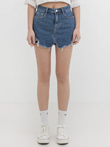 デニムスカートパンツ / W65 DENIM SKIRT PANTS_MEDIUM BLUE