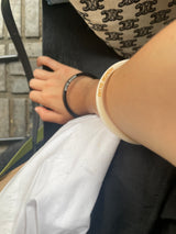 ロゴバングルブレスレット / bitte schon logo bangle bracelet (2 colors set)