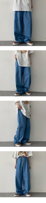 バイオウォッシュドコットンベンダブルワイドパンツ / Bio-washed cotton bendable wide pants