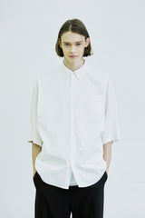 スリーブレス ナイロン シャツ / sleeveless nylon shirt white