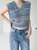 ミックスニットベスト/Mix Knit Best (3color)