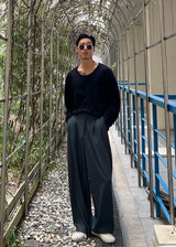ワッフルUネックロングスリーブ