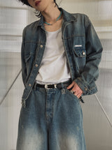 【PREMIUM/MADE】シグネチャーモールドクロップデニムジャケット