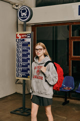 クラシックビッグロゴパーカ・グレー［ユニセックス］/ Classic Big Logo Unisex Gray Hoodie