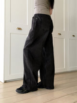 Kilo black striped wide denim pants