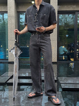 モーメントローデニムワイドパンツ