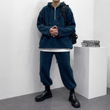 マルチコーデュロイセミジップアップフーディー/Multi-corduroy semi- zip-up hood (3 colors)