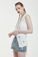 リボンノースリーブトップス / RIBBON SLEEVELESS TOP