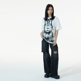 ビッグラビットルースTシャツ / WHITE BIG RABBIT LOOSE T-SHIRT