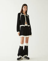 ブークルニットレッグウォーマー/BOUCLE KNIT LEG WARMERS BLACK