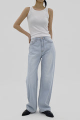 シンプルリブドスリーブレス / Simple Ribbed sleeveless (2color)