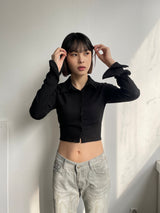 フェアリーカフクロップシャツ