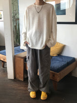 Hairy round knit t