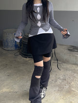ゴープコアスパンデックスストラップスカートレギンス / Gorpcore spandex Strap Skirt Leggings