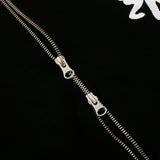 カットポイントパーカー / cut point hood zip-up - BLACK