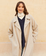 ウールブレンドローブコート/RCH wool blended robe coat light gray